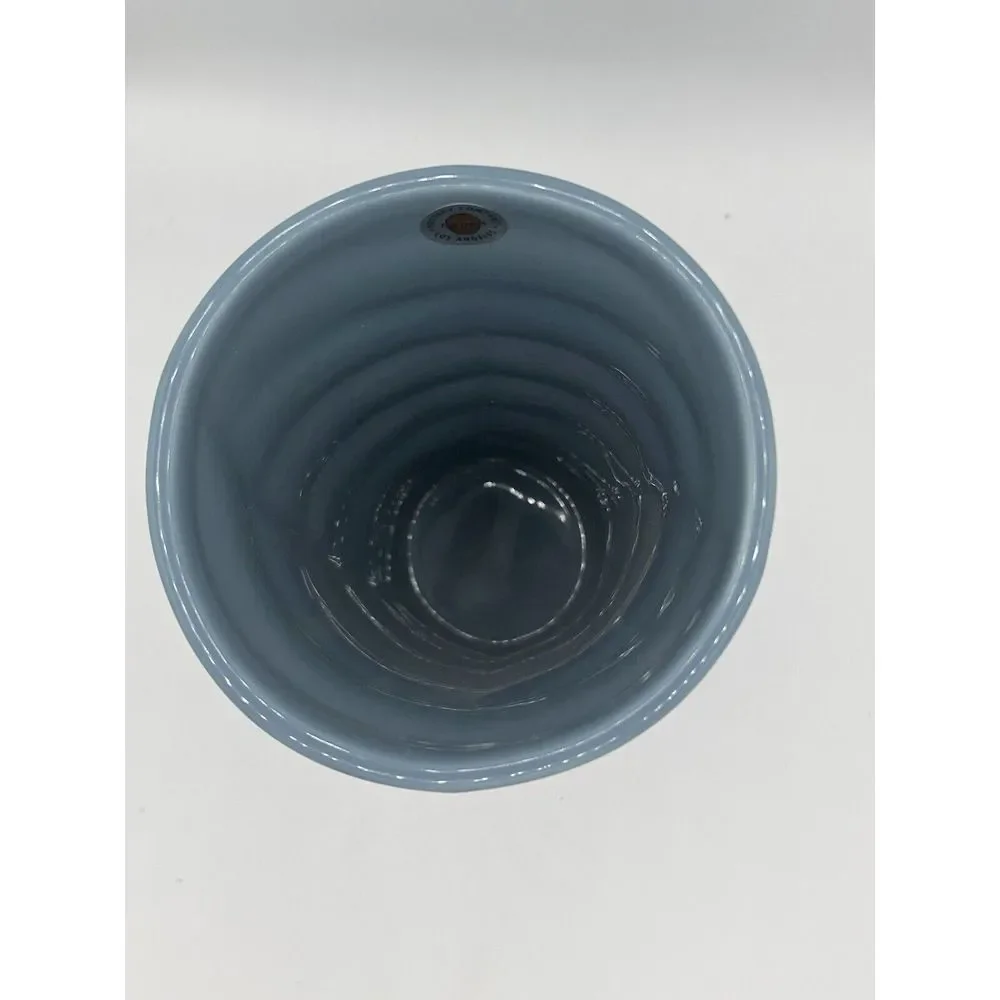 Bauer Company Pottery‎ Medium Madagascar Blue Leaf Vase Los Angeles Calif USA